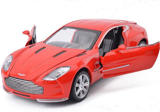 Kids 1:32 Scale White / Black / Red Diecast Aston Martin One 77