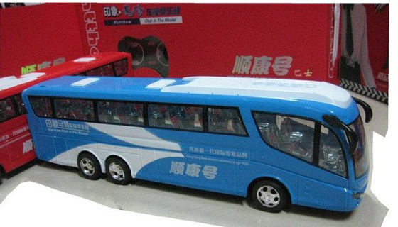 1:32 Scale Red / Blue Kids R/C Tour Bus Toy
