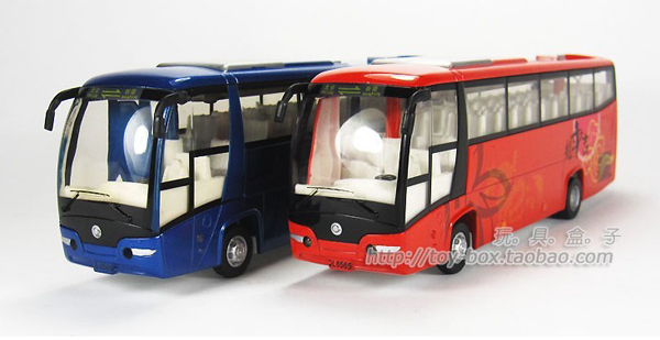 Kids Red / Blue / Yellow / White / Green Tour Bus Toy