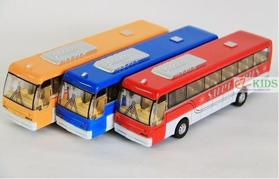 Kids Red / Blue / Yellow Super Tour Bus Toy