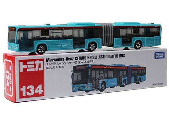 Kids Blue TOMY Die-cast Articulated Mercedes-Benz City Bus Toy