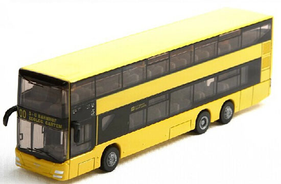 Yellow 1:87 Scale SIKU 1884 Man Linien Double Decker Bus
