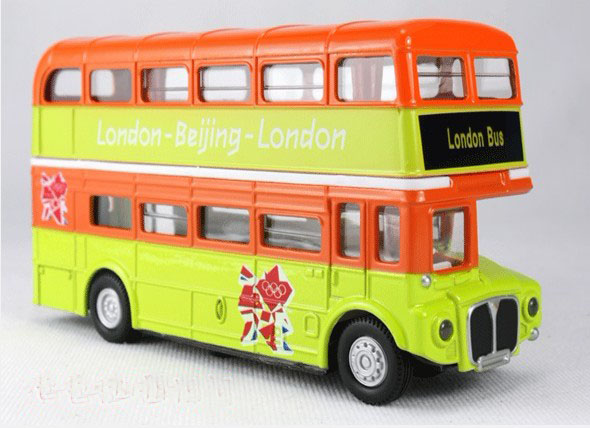 Kids Orange / Blue / Green / White London Double Decker Bus