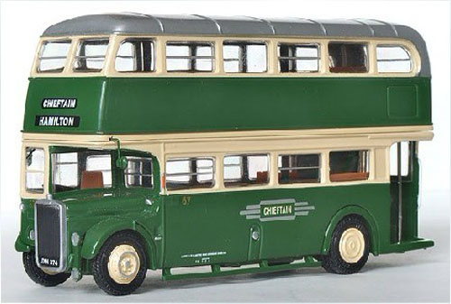 Green 1:76 Scale EFE British Leyland Double-Decker Bus Model