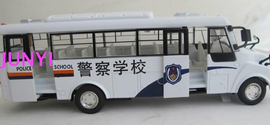 White Kids Die-cast Police School Bus Toy