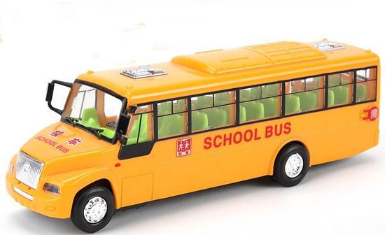 Kids Yellow 1:50 Scale Plastics School Bus Toy
