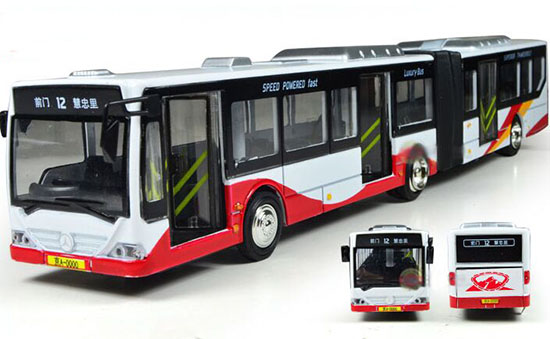 Yellow / Green / Red Articulated Design BeiJing City Bus Toy