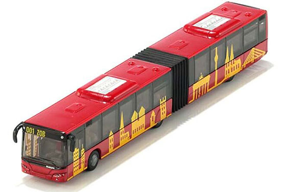 Kids 1:87 Scale Red SIKU U1893 Die-Cast City Articulated Bus Toy