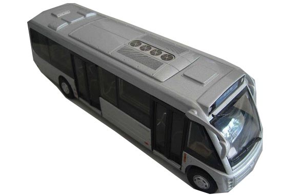 Silver 1:36 Scale Diecast FAW City Bus Model