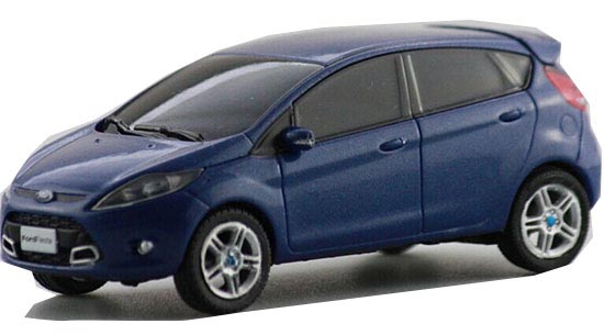 1:43 Scale Blue Plastics Ford Fiesta Model