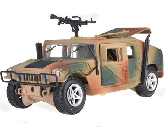 Green /Creamy White 1:24 Scale Kids Diecast Military Hummer Toy