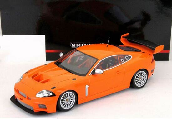 Orange 1:18 scale Minichamps Diecast 2008 Jaguar XKR GT3 Model
