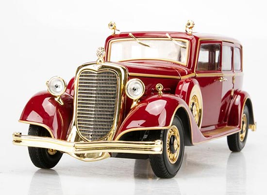 1:18 Scale Wine Red Diecast 1932 Cadillac Vintage Car Model