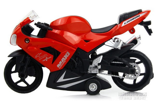 Kids Red / Blue / Orange Pull-Back Function Motorcycle Toy