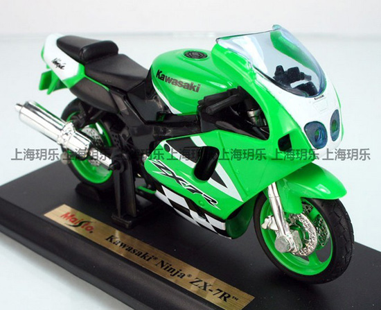 1:18 Scale Green Kawasaki Ninja ZX-7R Motorcycle Toy