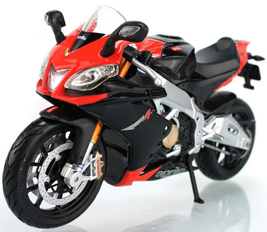 1:12 Scale Red-Black Kids Aprilia RSV4 Motorcycle Toy