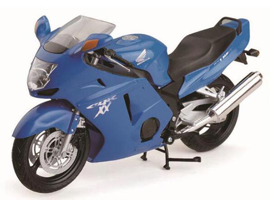 Kids 1:12 Scale Blue / Yellow Honda CBR1100XX Motorcycle Toy