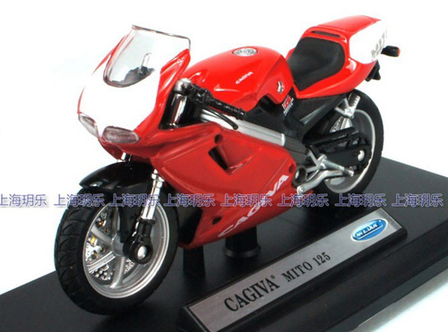 1:18 Scale Kids Red CAGIVA MITO 125 Motorcycle Toy