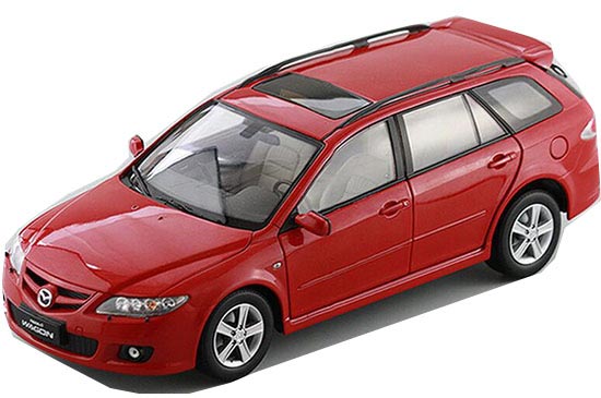 Red 1:18 Scale Diecast Mazda 6 Wagon Model