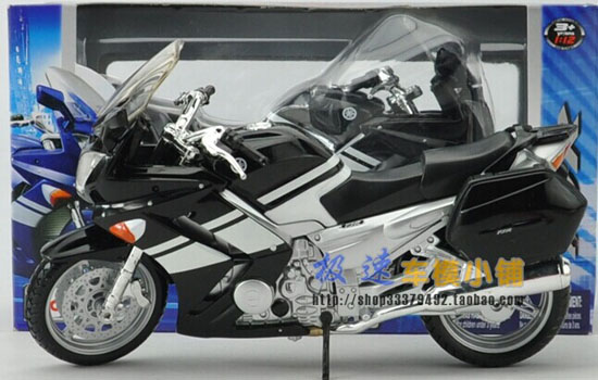 Black / Blue 1:12 MaiSto Diecast 2006 Yamaha FJR 1300 Motorcycle