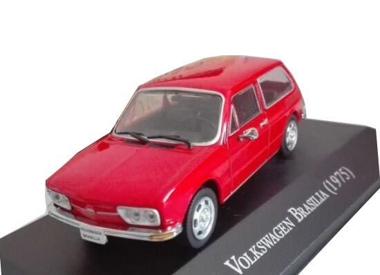 Red 1:43 Scale IXO Diecast Volkswagen Brasilia Model