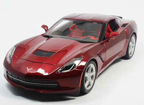 Red / Black 1:18 Scale MaiSto Diecast 2014 Chevrolet Corvette