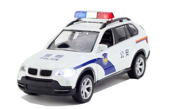 White 1:32 Scale Kids Police Diecast BMW X5 Toy