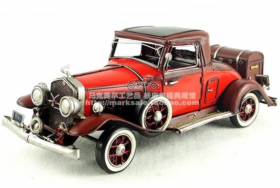 Red Medium Scale Tinplate Handmade 1930 Cadillac V16 Model