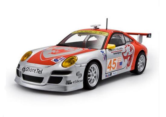 Silver-Orange Bburago 1:24 Die-Cast Porsche 911 GT3 Model