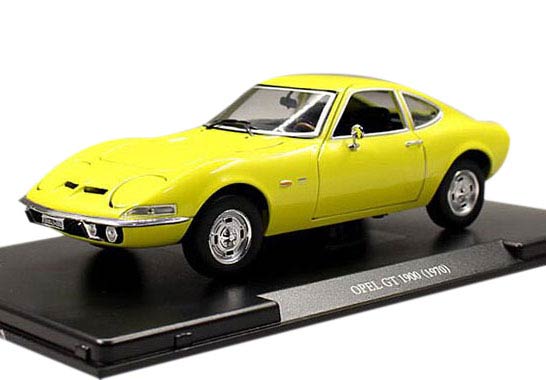 1:24 Scale Whitebox Yellow Diecast 1970 Opel GT 1900 Model