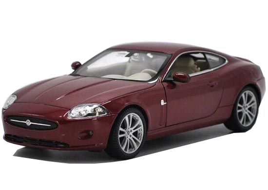Wine Red 1:24 Scale Welly Diecast Jaguar XK Coupe Model