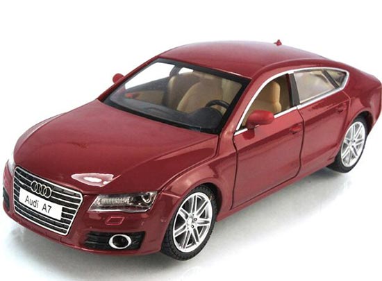 1:24 Scale Silver / Red Diecast Audi A7 Toy