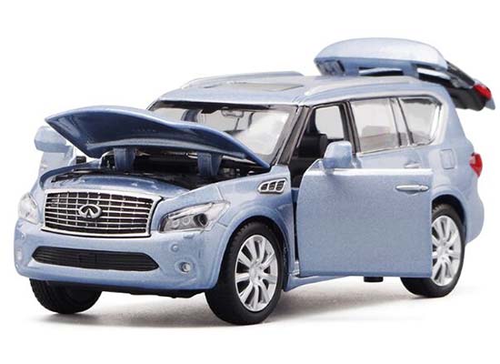 1:32 Scale Blue / White / Red Kids Diecast Infiniti QX56 Toy