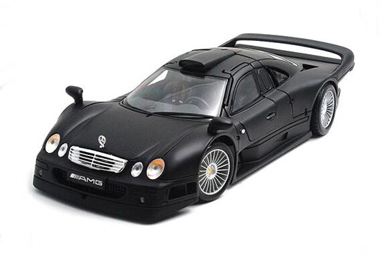 Silver / Black 1:18 Maisto Diecast Mercedes-Benz CLK-GTR Model