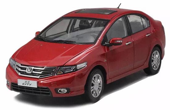 1:18 Scale Silver / Red 2012 Diecast Honda City Model