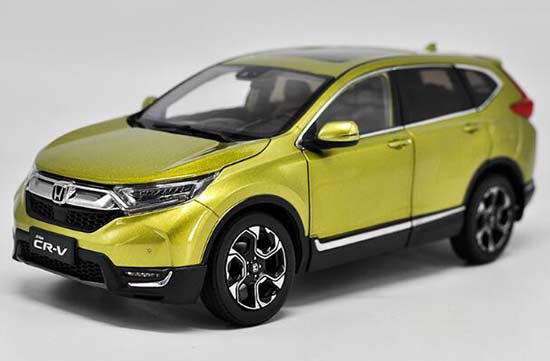Yellow 1:18 Scale Diecast 2017 Honda CR-V Model