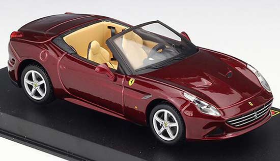 1:43 Red / Wine Red Diecast Ferrari California T Open Top Model