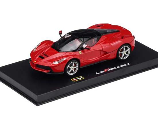 1:43 Scale Red / White Bburago Diecast Ferrari Laferrari Model