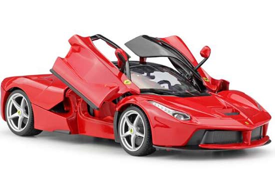 1:18 Scale Red / White Bburago Diecast Ferrari LaFerrari Model