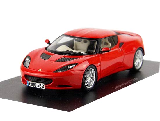 1:43 Scale Red SPARK Diecast 2009 Lotus Evora Model