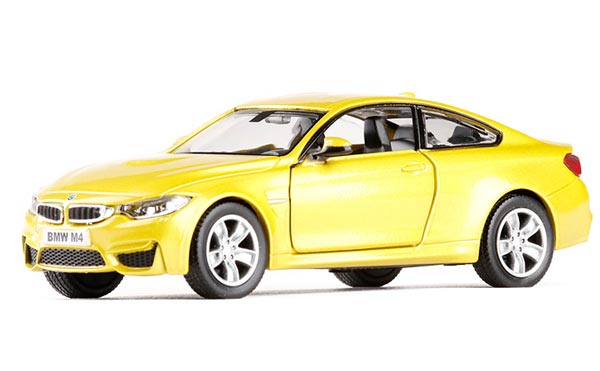 Red / Yellow Kids 1:36 Scale Diecast BMW M4 Toy