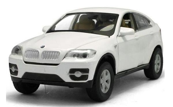 1:32 Scale Kids White / Red / Black Diecast BMW X6 SUV Toy
