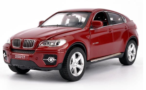 1:32 Scale Kids White / Red / Black Diecast BMW X6 SUV Toy