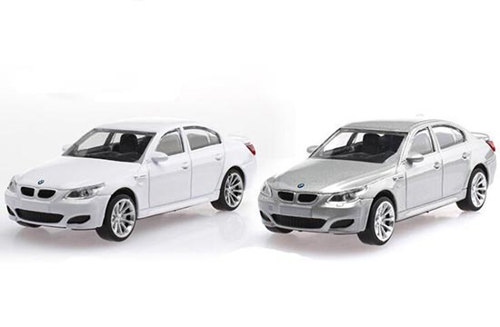 Silver / White 1:43 Scale Rastar Diecast BMW M5 Car Model