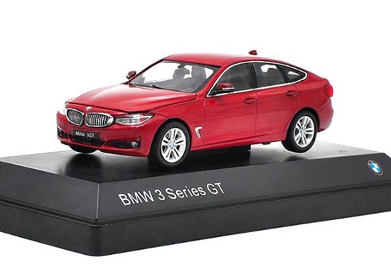 1:43 Scale Black / White / Red Diecast BMW 3 Series GT Model