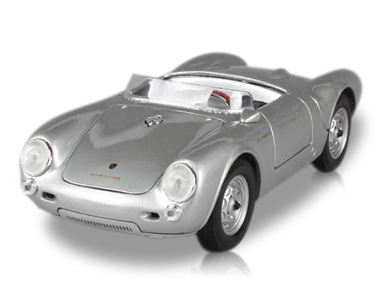 1:18 Scale Silver Maisto Diecast Porsche 550 A Spyder Model