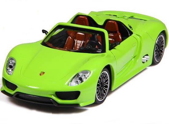 Green /Red /Gray Kids 1:32 Scale Diecast Porsche 918 Spyder Toy