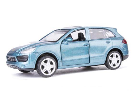 1:43 Blue / Gray Diecast Porsche Cayenne S SUV Toy