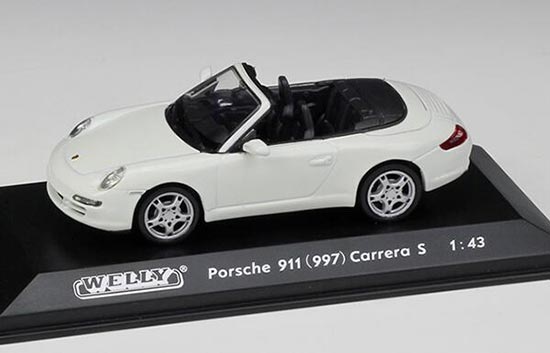1:43 Scale White Welly Diecast Porsche 911 Carrera S Model