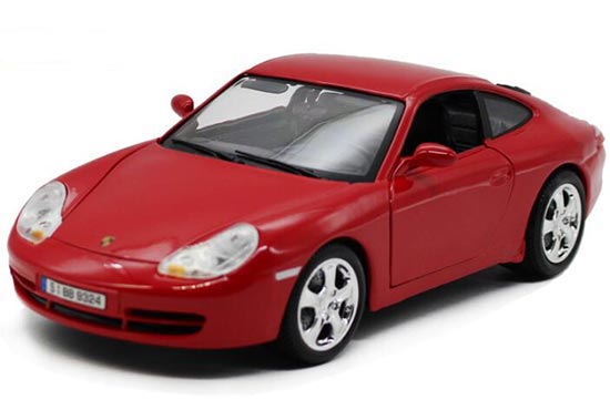 1:18 Scale Red Bburago Diecast Porsche 911 Carrera 4 Car Model